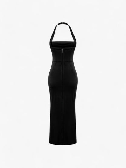 Gloria | Women's Bodycon Halter Backless Midi dress